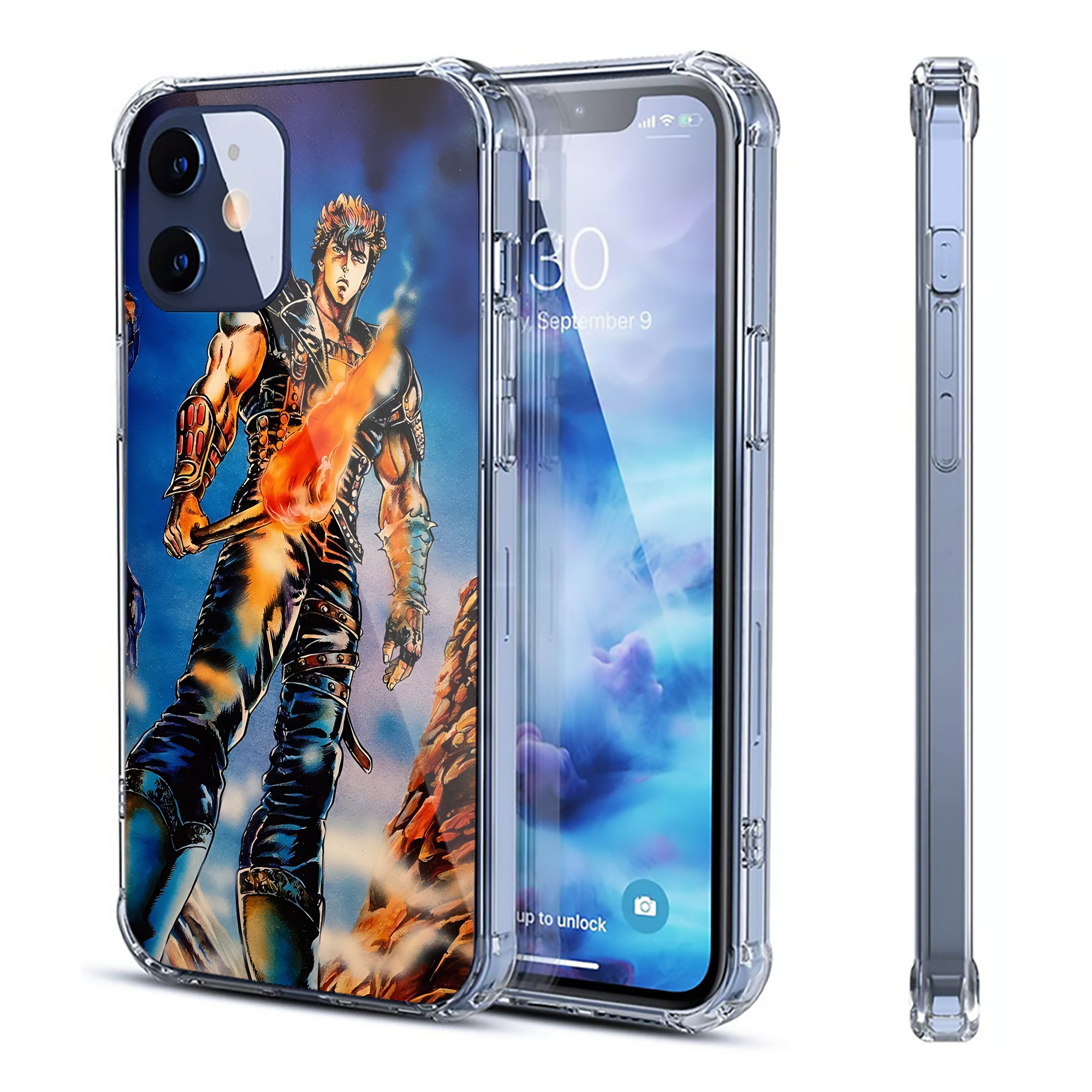 （画像用） 北斗の拳 Fist of the North Star 【iPhone 12シリーズ対応】透明スマホケース（クリアソフトケース）